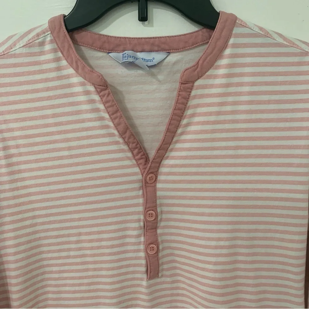Pajamagrams Women’s Striped Convertible Sleeve Nightgown Size X‎ Small